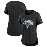 Las Vegas Raiders Women's Local Fashion Tri-Blend T-Shirt - Heather Black | Nike discount