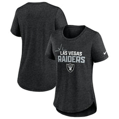Las Vegas Raiders Women's Local Fashion Tri-Blend T-Shirt - Heather Black | Nike discount