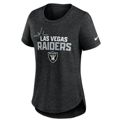 Las Vegas Raiders Women's Local Fashion Tri-Blend T-Shirt - Heather Black | Nike discount