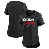 Atlanta Falcons Women's Local Fashion Tri-Blend T-Shirt - Heather Black | Nike outlet