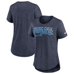 Tennessee Titans Women's Local Fashion Tri-Blend T-Shirt - Heather Navy | Nike on sale