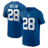 Jonathan Taylor Indianapolis Colts Player Name & Number T-Shirt - Royal | Nike for sale