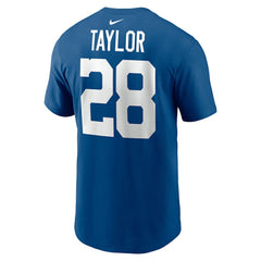 Jonathan Taylor Indianapolis Colts Player Name & Number T-Shirt - Royal | Nike for sale