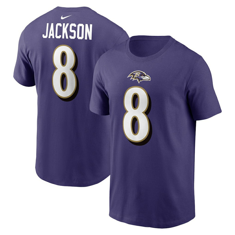 Lamar Jackson Baltimore Ravens Player Name & Number T-Shirt - Purple | Nike sale