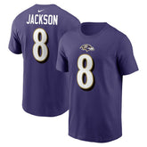 Lamar Jackson Baltimore Ravens Player Name & Number T-Shirt - Purple | Nike sale