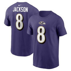 Lamar Jackson Baltimore Ravens Player Name & Number T-Shirt - Purple | Nike sale