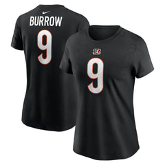 Joe Burrow Cincinnati Bengals Women's Player Name & Number T-Shirt - Black | Nike on sale