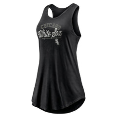 Chicago White Sox Women's Simplicity Swing Racerback Scoop Neck Tank Top - Black