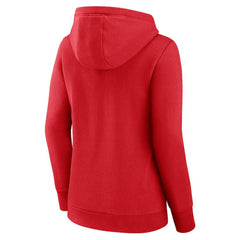 St. Louis Cardinals Women's Simplicity Crossover V-Neck Pullover Hoodie - Red