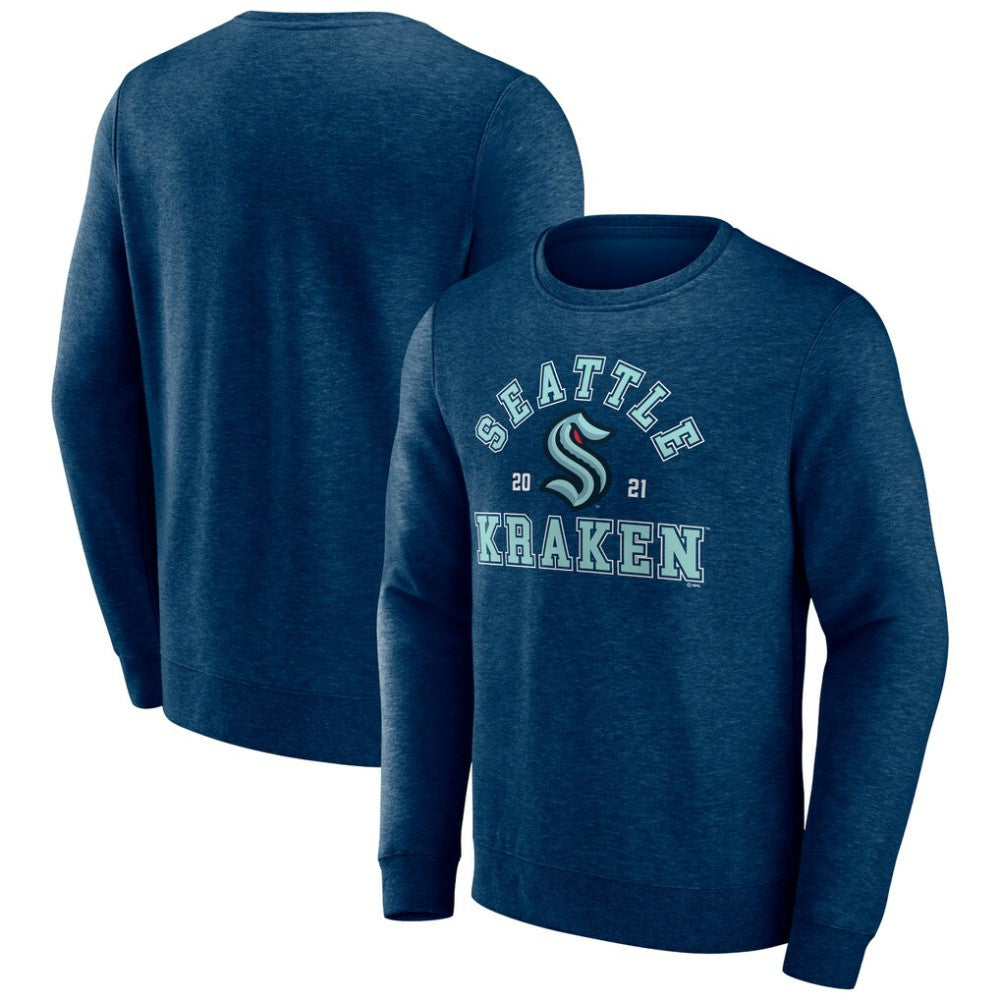 Seattle Kraken Fanatics Classic Arch Pullover Sweatshirt Navy
