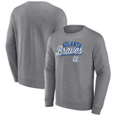 Atlanta Braves Heather Gray Simplicity Pullover Sweatshirt