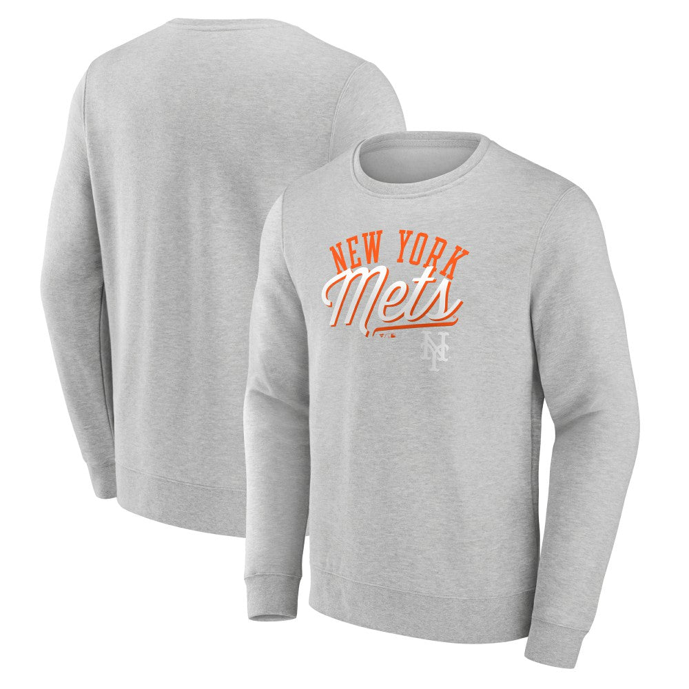 New York Mets Simplicity Pullover Sweatshirt - Heather Gray