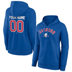 Texas Rangers Women's Personalized Cooperstown Collection Winning Streak Pullover Hoodie - Royal
