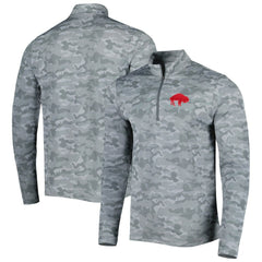 Buffalo Bills Antigua Brigade Throwback Quarter-Zip Top - Gray online
