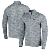 Cleveland Browns Antigua Brigade Throwback Quarter-Zip Top - Gray discount
