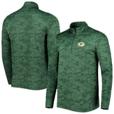 Green Bay Packers Antigua Brigade Quarter-Zip Sweatshirt - Green on sale