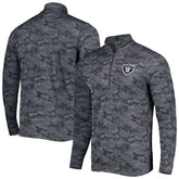 Las Vegas Raiders Antigua Brigade Quarter-Zip Sweatshirt - Black discount