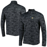 New Orleans Saints Antigua Brigade Quarter-Zip Sweatshirt - Black sale
