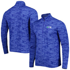 Seattle Seahawks Antigua Brigade Throwback Quarter-Zip Top - Royal outlet