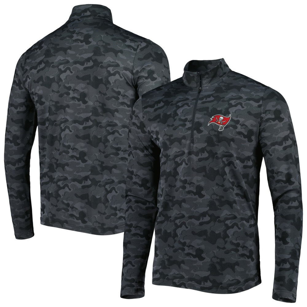 Tampa Bay Buccaneers Antigua Brigade Quarter-Zip Sweatshirt - Black online