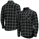 Las Vegas Raiders Antigua Industry Flannel Button-Up Shirt Jacket - Black for sale