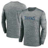 Tennessee Titans Sideline Team Velocity Performance Long Sleeve T-Shirt - Heather Gray | Nike cheap