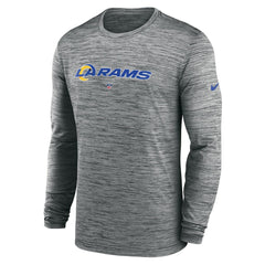 Los Angeles Rams Sideline Team Velocity Performance Long Sleeve T-Shirt - Heather Gray | Nike sale