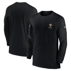 New Orleans Saints Sideline Coach Performance Long Sleeve T-Shirt - Black | Nike on sale