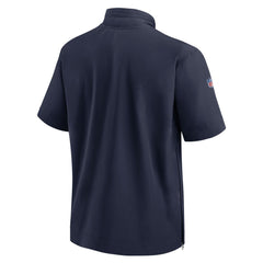 Tennessee Titans Sideline Coach Short Sleeve Hoodie Quarter-Zip Jacket - Navy | Nike for sale
