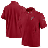 Arizona Cardinals Sideline Coach Short Sleeve Hoodie Quarter-Zip Jacket - Cardinal | Nike cheap
