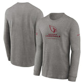 Arizona Cardinals Sideline Performance Long Sleeve T-Shirt - Heather Gray | Nike for sale