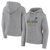 St. Louis Blues Fanatics Women's Script Favorite Pullover Hoodie Heather Gray