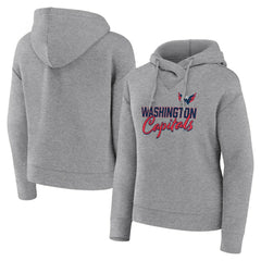 Washington Capitals Fanatics Women's Script Favorite Pullover Hoodie Heather Gray