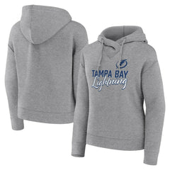 Tampa Bay Lightning Fanatics Women's Script Favorite Pullover Hoodie Heather Gray