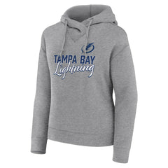 Tampa Bay Lightning Fanatics Women's Script Favorite Pullover Hoodie Heather Gray