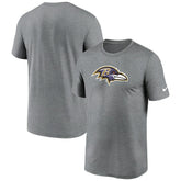 Baltimore Ravens Primetime Legend Logo Performance T-Shirt - Heather Charcoal | Nike discount