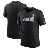 Las Vegas Raiders Team Tri-Blend T-Shirt - Heather Black | Nike discount