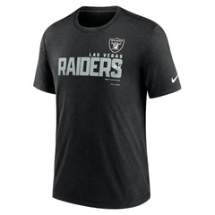 Las Vegas Raiders Team Tri-Blend T-Shirt - Heather Black | Nike discount
