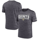 New Orleans Saints Yardline Velocity Performance T-Shirt - Anthracite | Nike cheap