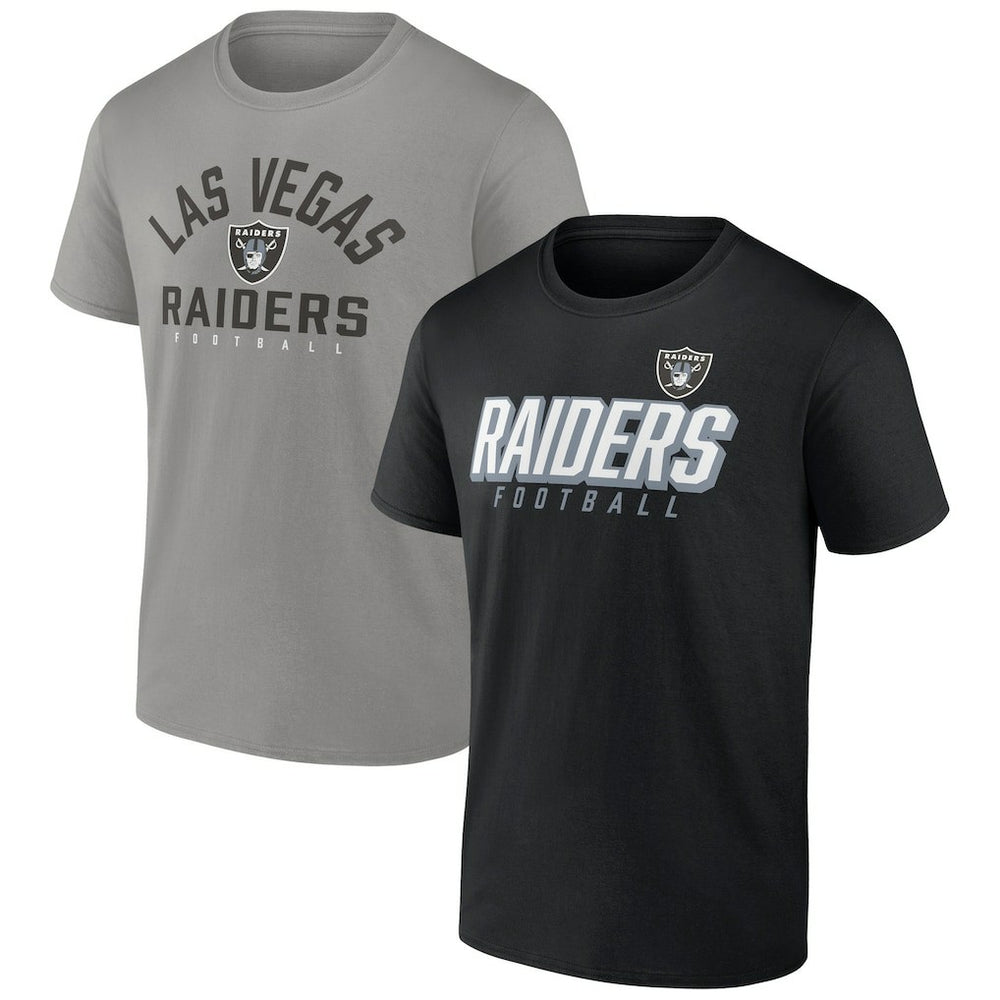 Las Vegas Raiders Player Pack T-Shirt Combo Set - Black/Silver discount