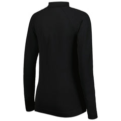 Houston Astros Levelwear Women's Verse Asymmetrical Raglan Tri-Blend Quarter-Zip Jacket - Black