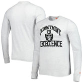 Las Vegas Raiders Homage Hyper Local Tri-Blend Long Sleeve T-Shirt - Ash discount