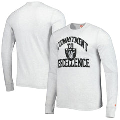 Las Vegas Raiders Homage Hyper Local Tri-Blend Long Sleeve T-Shirt - Ash discount