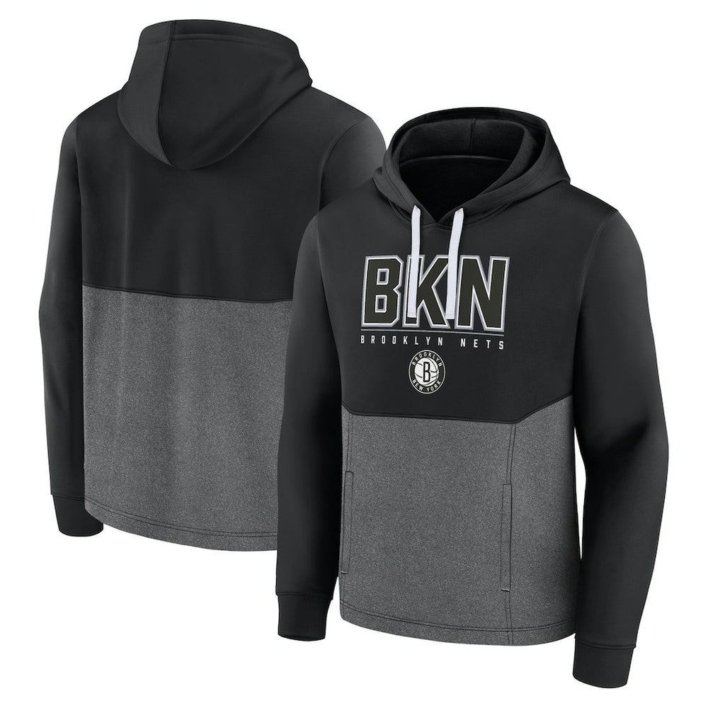 Brooklyn Nets Successful Tri-Blend Pullover Hoodie - Black | Fanatics shop