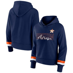 Houston Astros Women's Over Under Pullover Hoodie - Navy