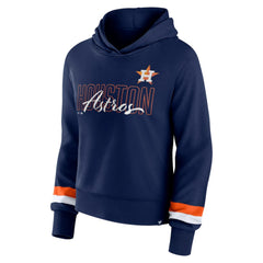 Houston Astros Women's Over Under Pullover Hoodie - Navy
