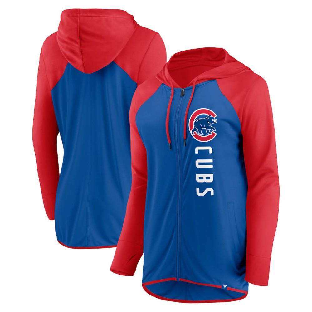 Chicago Cubs Women's Forever Fan Full-Zip Hoodie Jacket - Royal/Red