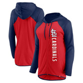 St. Louis Cardinals Women's Forever Fan Full-Zip Hoodie Jacket - Red/Navy