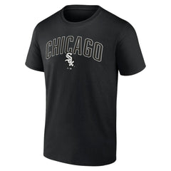 Chicago White Sox Arch T-Shirt & Shorts Combo Set - Black/Heather Gray