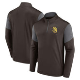 San Diego Padres Logo Quarter-Zip Top - Brown